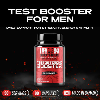 Testosterone Support Supplement for Men - Tribulus, Tongkat Ali, Ashwagandha & DIM - Energy, Vitality & Performance Formula - Iron Brothers (90 Capsules)