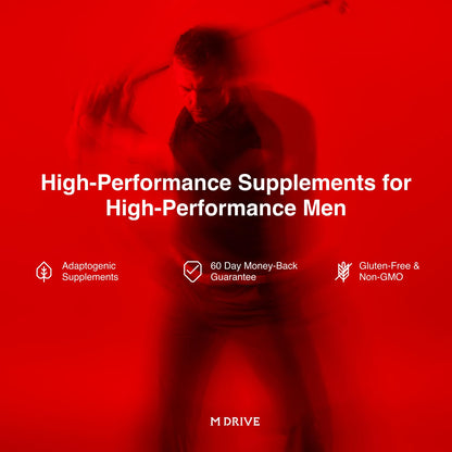 Testosterone Booster for Men - Energy, Recovery, Stress & Lean Muscle Support with KSM-66 Ashwagandha & Fenugreek - Mdrive Elite (90 Capsules)