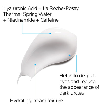 La Roche-Posay Hydraphase Intense Eyes (15ml / 0.5 Fl Oz) - Plumping Hyaluronic Acid Eye Cream for Puffiness & Under-Eye Bags
