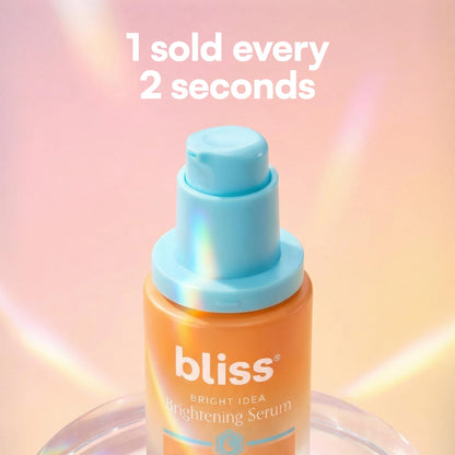 Bliss Vitamin C + Tri-Peptide Face Serum - Stabilized Vitamin C with Collagen-Boosting Peptide - Brightening Serum for Dark Spots, Fine Lines & Firmness - Hyaluronic Acid, Green Tea - 1 fl oz