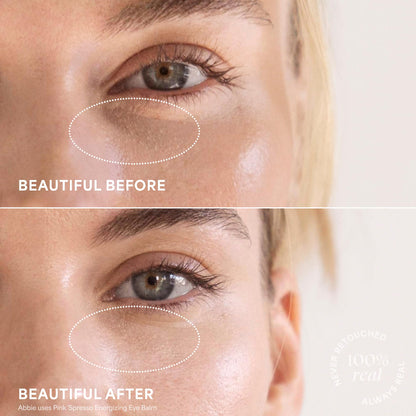 TULA Skin Care ‘Spresso Energizing Eye Balm (Rose Glow) - 10g (0.35 oz) - Rosy Caffeine Eye Stick for Brightening & Dark Circles