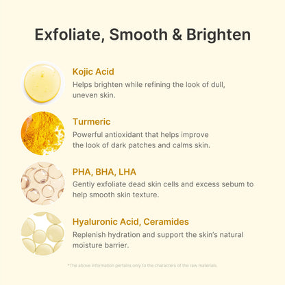 medicube Peel Shot with Kojic Acid Turmeric - Reset in One Step - Gentle Exfoliating Serum with BHA, LHA, PHA for Dead Skin Cells, Blackheads, Excess Sebum - For Dull, Rough, Troubled Skin - 2.7 fl.oz