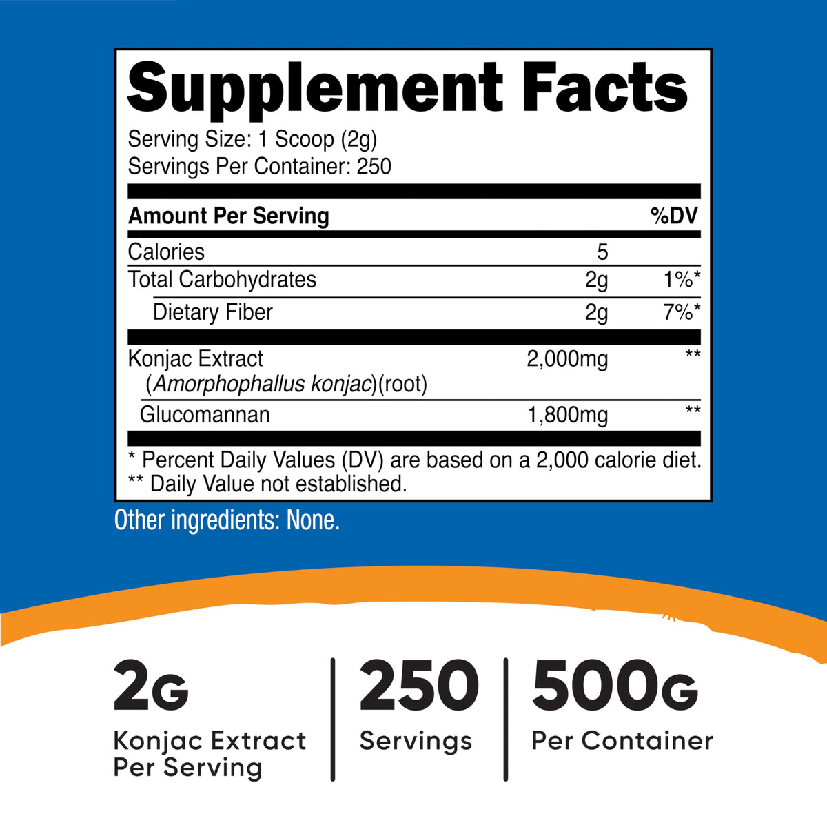 Nutricost Glucomannan Powder 500 Grams
