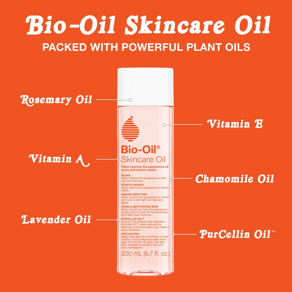 Bio-Oil Skincare Body Oil Serum 6.7 oz, Face & Body Moisturizer for Scars & Stretch Marks