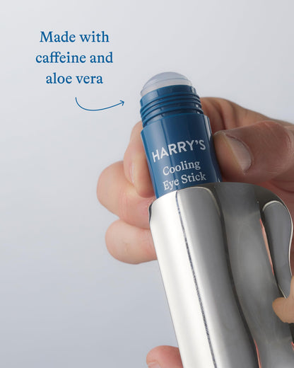 Harry's Cooling Eye Kit for Men - Gua Sha Depuffing Facial Massage Tool & Cooling Eye Stick for Dark Circles and Puffiness