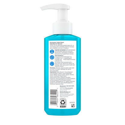 Neutrogena Hydro Boost Face Wash, Fragrance Free, Hydrating Facial Cleanser with Hyaluronic Acid, Daily Foaming Face Wash & Makeup Remover, Hypoallergenic Gel Cleanser, 7.8 fl. oz