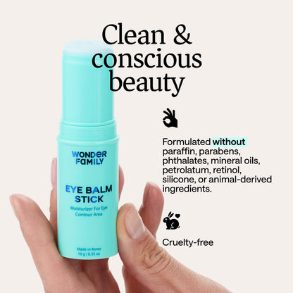 Korean Under Eye Balm Stick - Hydrating Eye Cream for Dark Circles, Puffiness & Wrinkles - Niacinamide & Vitamin E Moisturizing Stick
