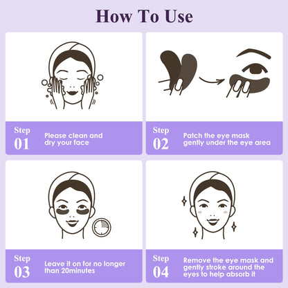 Lavender Collagen Under Eye Patches - 30 Pairs - Relaxing Eye Mask for Puffy Eyes, Dark Circles & Sleep Support