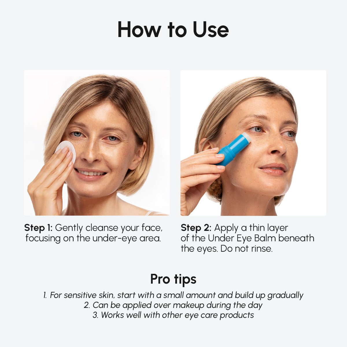 MAREE Under Eye Balm Stick (2-PACK) - Retinol, Caffeine & Collagen Under Eye Brightener - Anti-Aging Treatment for Dark Circles & Wrinkles