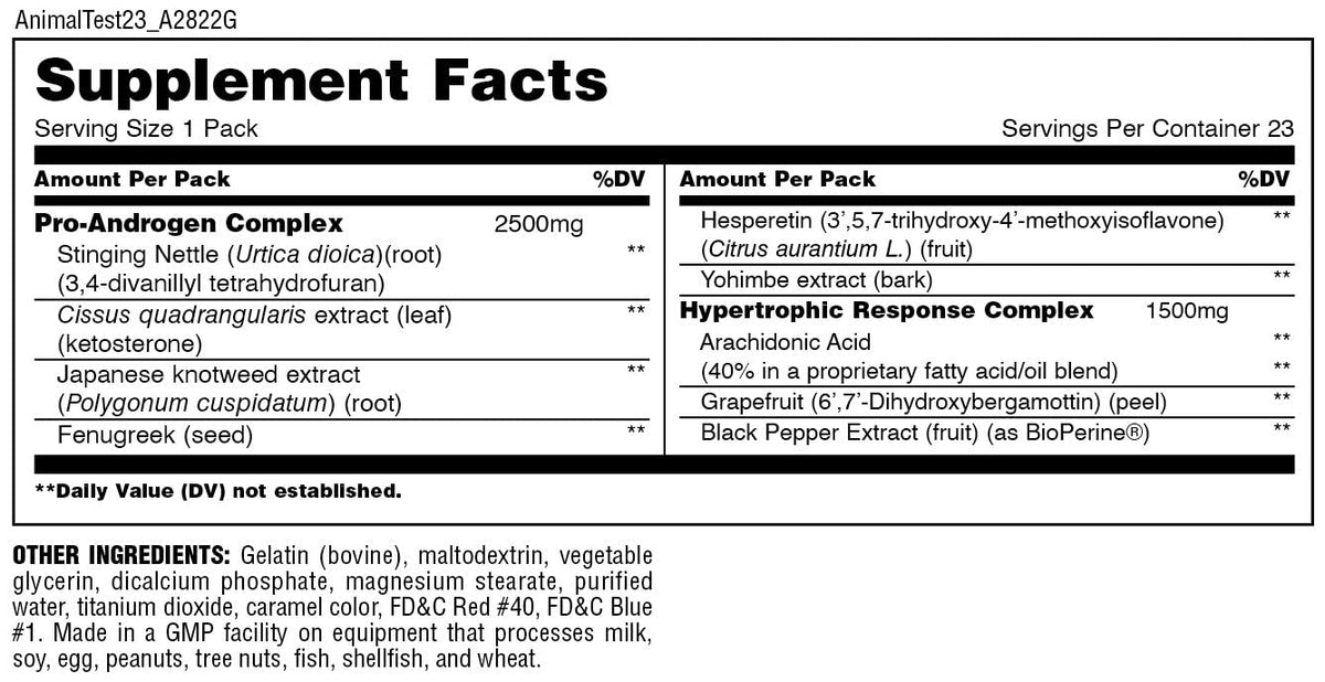 Testosterone Booster for Men - Strength, Stamina, Muscle Growth & Libido Support Supplement for Athletes - Animal Test (21 Day Cycle)