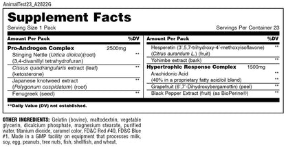 Testosterone Booster for Men - Strength, Stamina, Muscle Growth & Libido Support Supplement for Athletes - Animal Test (21 Day Cycle)