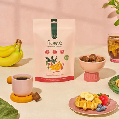 Fiome Fiber Bites - 5g Daily Fiber Supplement - Supports Regularity, Digestion and Gut Health - All Natural Ingredients, 30 Servings, Banana Cinnamon Flavor