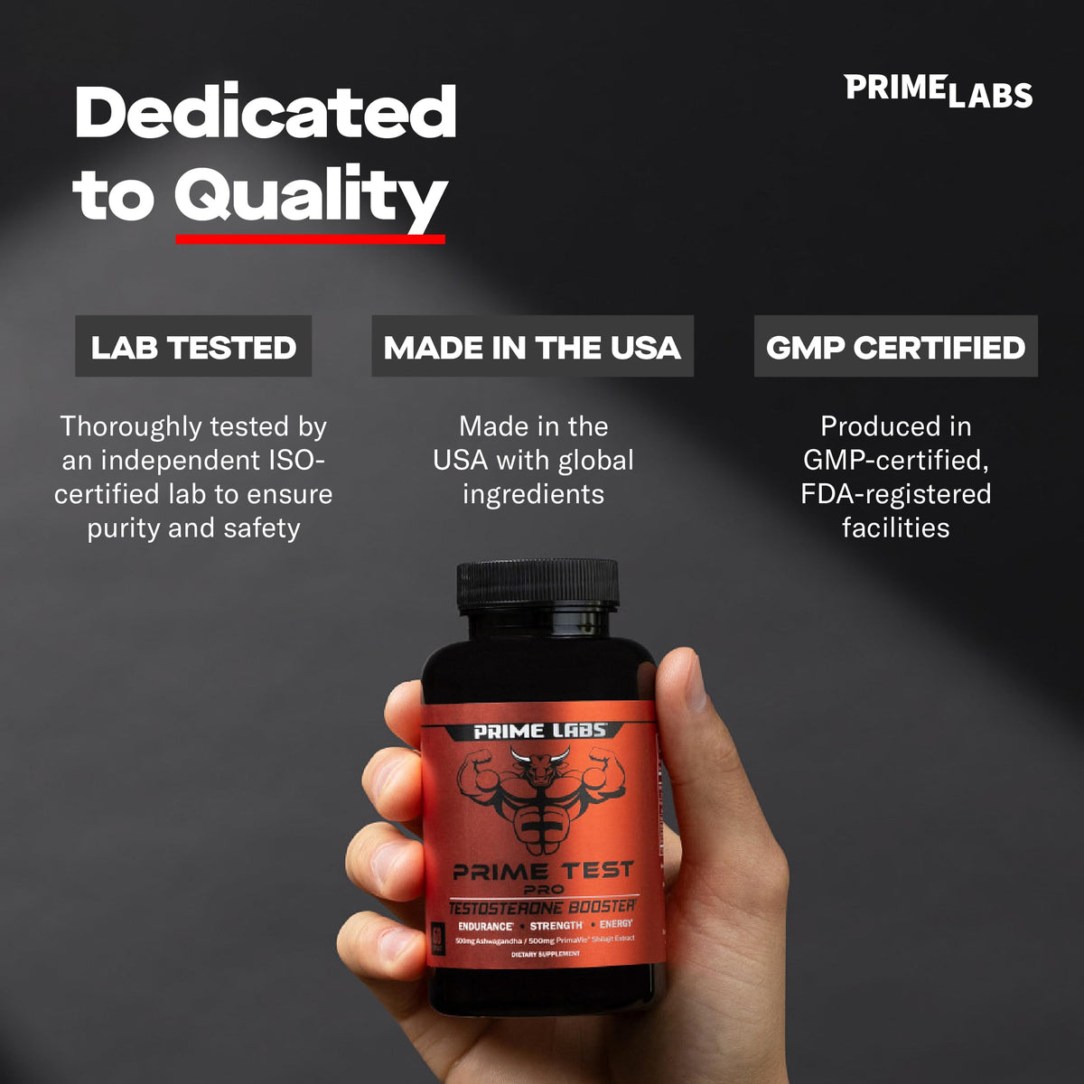 Testosterone Booster for Men - Energy, Vitality & Strength Support with Ashwagandha, Shilajit & DIM