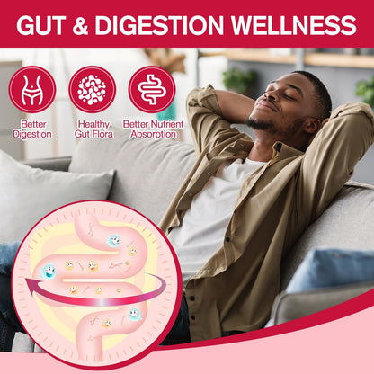 9-in-1 Probiotic Fiber Gummies for Adults & Teens 16G Fiber per Serving, Psyllium Fiber Supplement with 5 Billion CFU Bacillus Coagulans, Inulin, ACV for Digestive, Gut & Immune Wellness - 2 Bottles