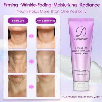 Retinol, Collagen & Hyaluronic Acid Neck Firming Cream (1.76 fl oz) - Advanced Tightening & Lifting Treatment for Neck & Face