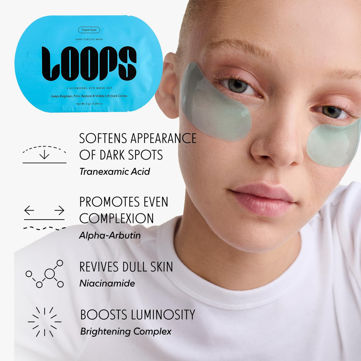 LOOPS Hyper Smooth Eye Hydrogel Eye Masks - Dark Circle & Smoothing 5pc