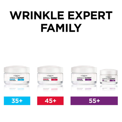 L'Oreal Paris Wrinkle Expert 55+ Anti-Aging Face Moisturizer with Calcium, Non-Greasy, Suitable for Sensitive Skin 1.7 fl. oz