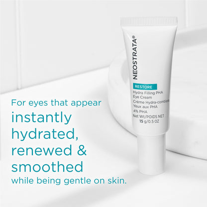 NEOSTRATA RESTORE Hydra Filling PHA Eye Cream - 15g (0.5 oz) - Anti-Aging & Lifting Treatment with Hyaluronic Acid & Vitamin C