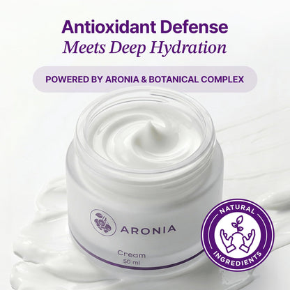 LAMUAMOR Aronia Extract Day Night Cream for Face Neck with Antioxidant Formula, Hydrating Moisturizer, Brightening 1.76 oz