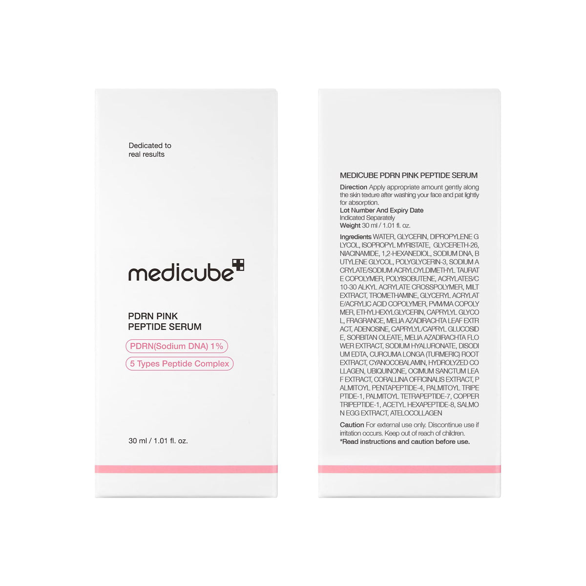 medicube PDRN Pink Peptide Serum with Salmon DNA - Pink Glow Serum with Peptides & Niacinamide for Hydration & Firm-Looking Skin - Uneven Tone Care - Korean Skincare, 1.01 fl. Oz