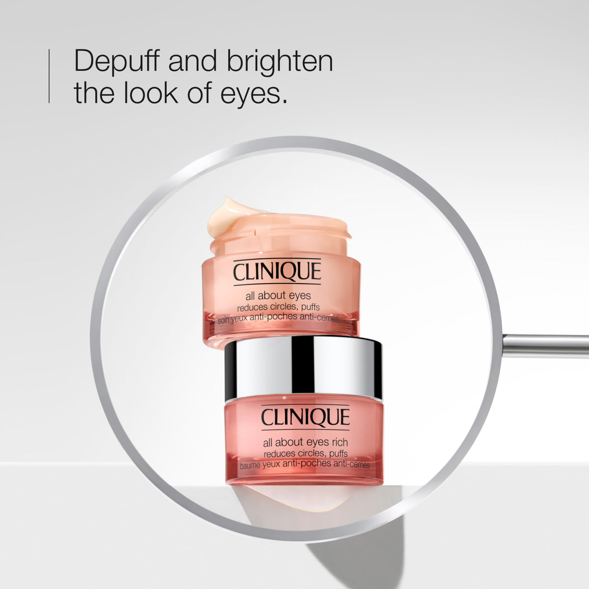Clinique All About Eyes (0.5 oz) - Lightweight Eye Cream with Vitamin C - Hydrating, Brightening & Depuffing Treatment