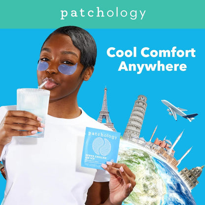 Patchology Iced Cooling Under Eye Mask Patches - Peptides, Cloudberry Oil & Bakuchiol - Firming Hydrating Eye Gels for Fine Lines, Puffiness & Dark Circles - 5 Pairs