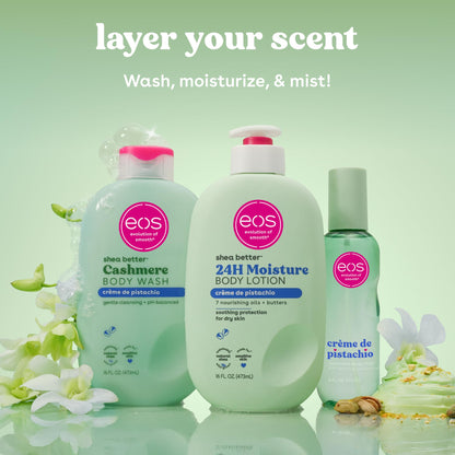 eos Cashmere Body Wash Crème de Pistachio 16 fl oz - Moisturizing Creamy Gel with Shea Butter