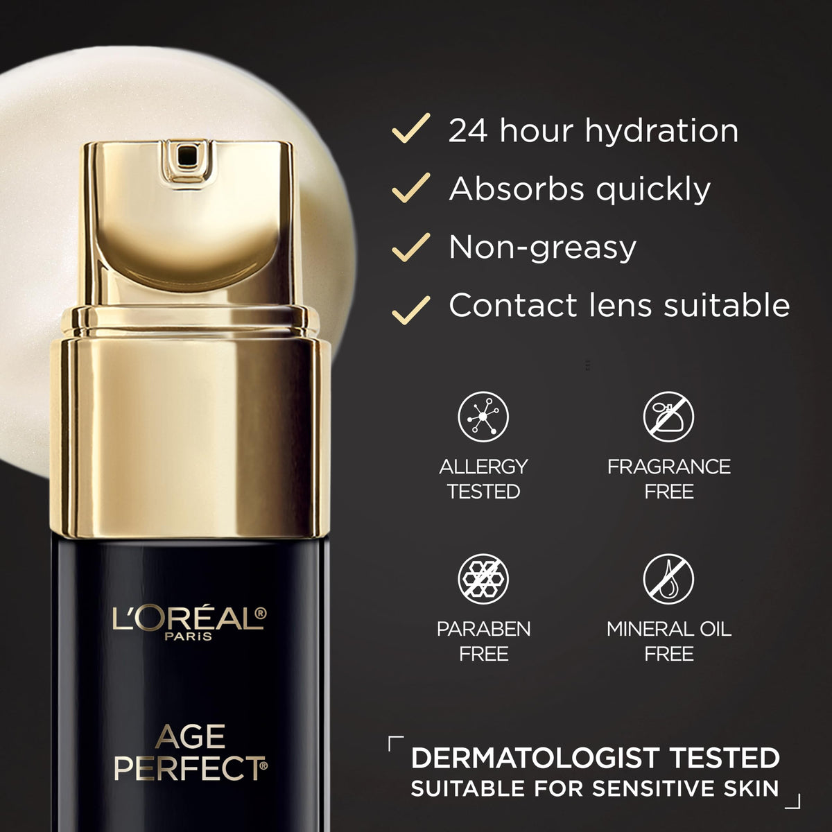 L'Oreal Paris Age Perfect Cell Renewal Eye Cream (0.5 fl oz, Pack of 2) - Advanced Anti-Aging for Dark Circles, Puffiness & Crepey Skin