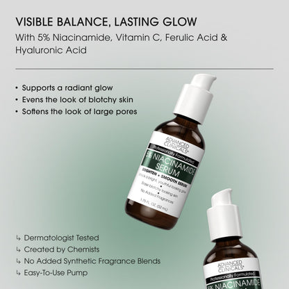 Advanced Clinicals 5% Niacinamide Serum - Barrier Support & Brightening (52ml)