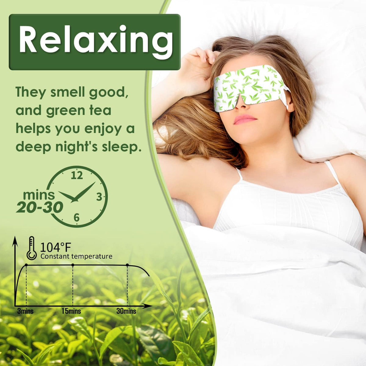 ZHENYEMEI Self-Heating Steam Eye Mask - 6A Silk Cotton Warm Compress for Dry Eye Relief - No Microwave Needed (36 Pack)