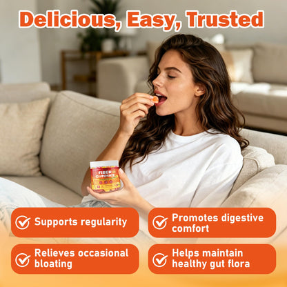 CleverasHealth 10G Fiber Gummies for Adults with 30 Billion CFU Probiotics,Vitamins C, D, B12,Electrolytes - Supports Digestive Health & Relieves Constipation and Bloating,Sugar Free - 120 Count