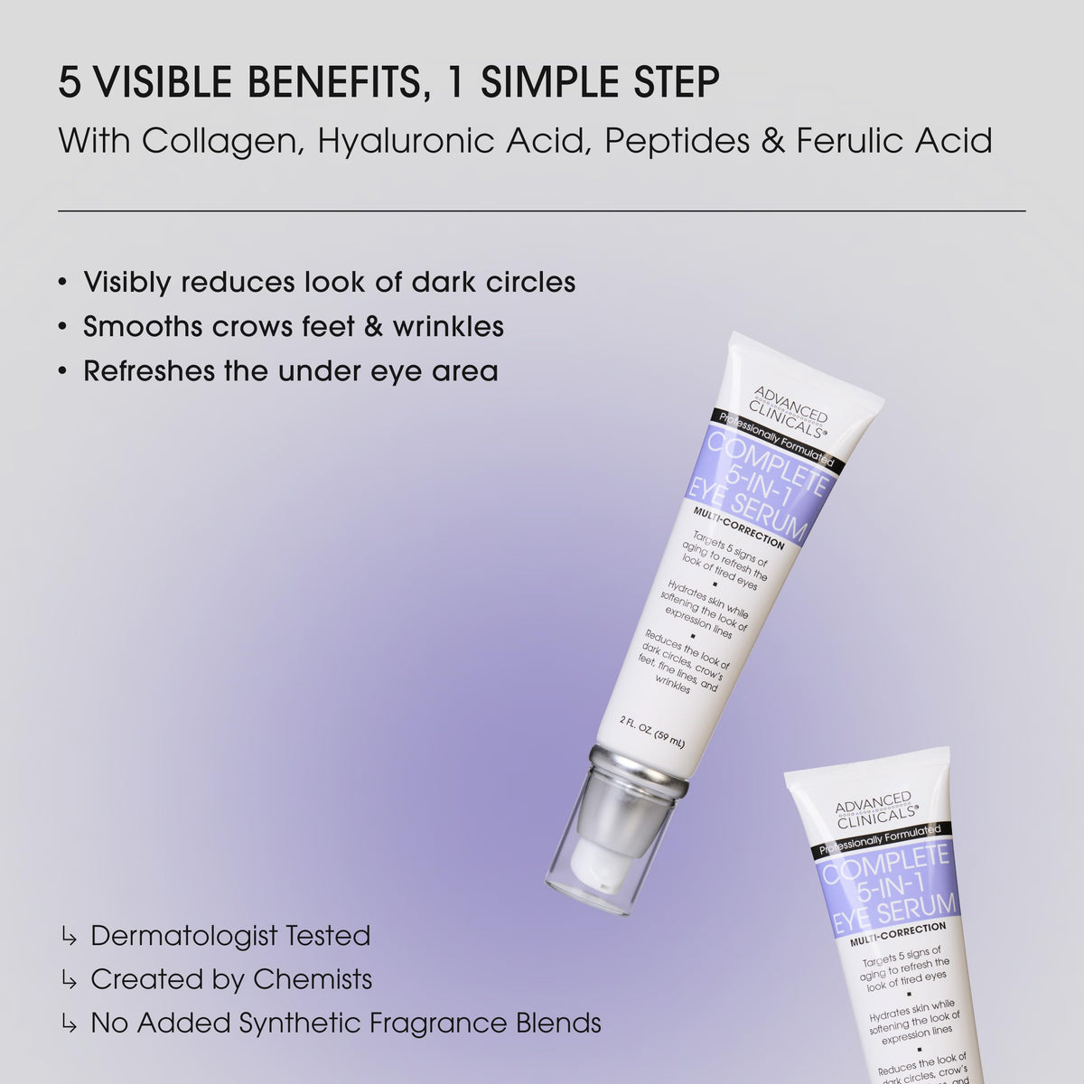 Advanced Clinicals 5-in-1 Multi-Benefit Eye Serum (60ml)