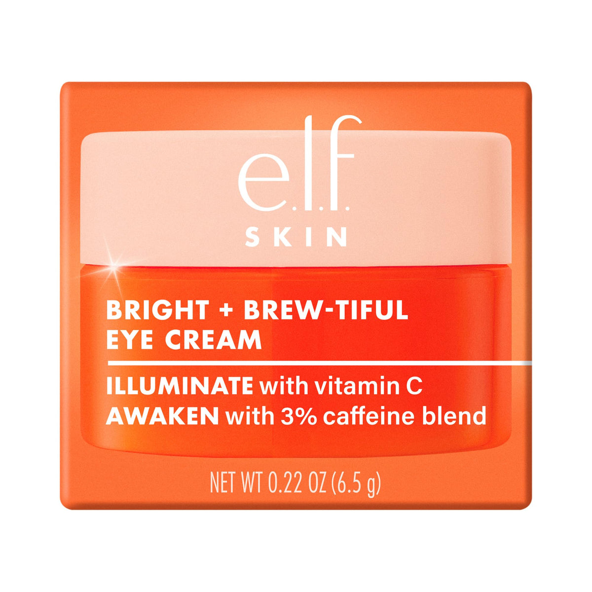 e.l.f. SKIN Bright + Brew-tiful Eye Cream Mini - Travel Size Caffeine Eye Treatment for Dark Circles & Puffiness (Vegan & Cruelty-Free)