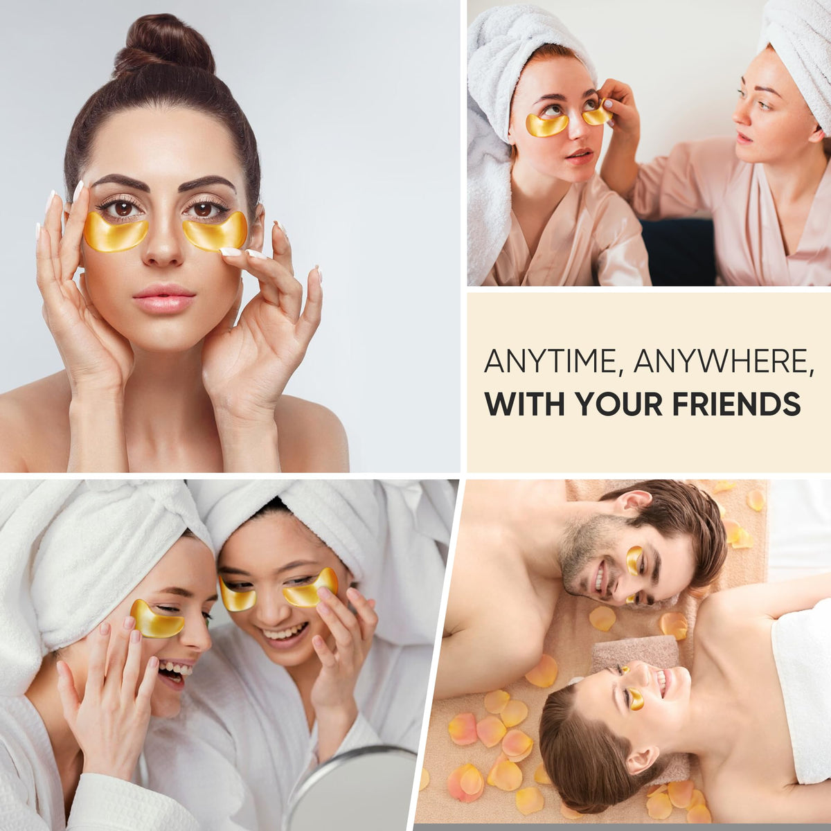 Bukamkom 24K Gold Eye Mask - 20 Pairs Luxury Collagen Treatment