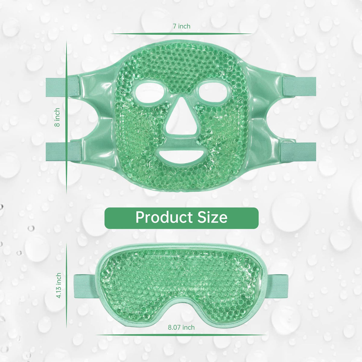 ZNÖCUETÖD Cooling Ice Face & Eye Mask - Luxury Gel Hot/Cold Pack for Puffiness, Sinus Relief, Dark Circles & Migraines - Soft Plush Backing