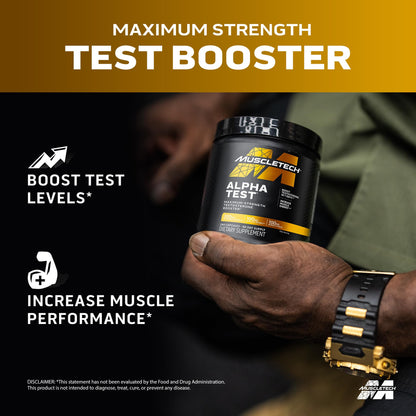 MuscleTech AlphaTest Testosterone Booster for Men - Tribulus & Boron T-Boost Supplement for Muscle Growth, Stamina & Energy - 240 Pills