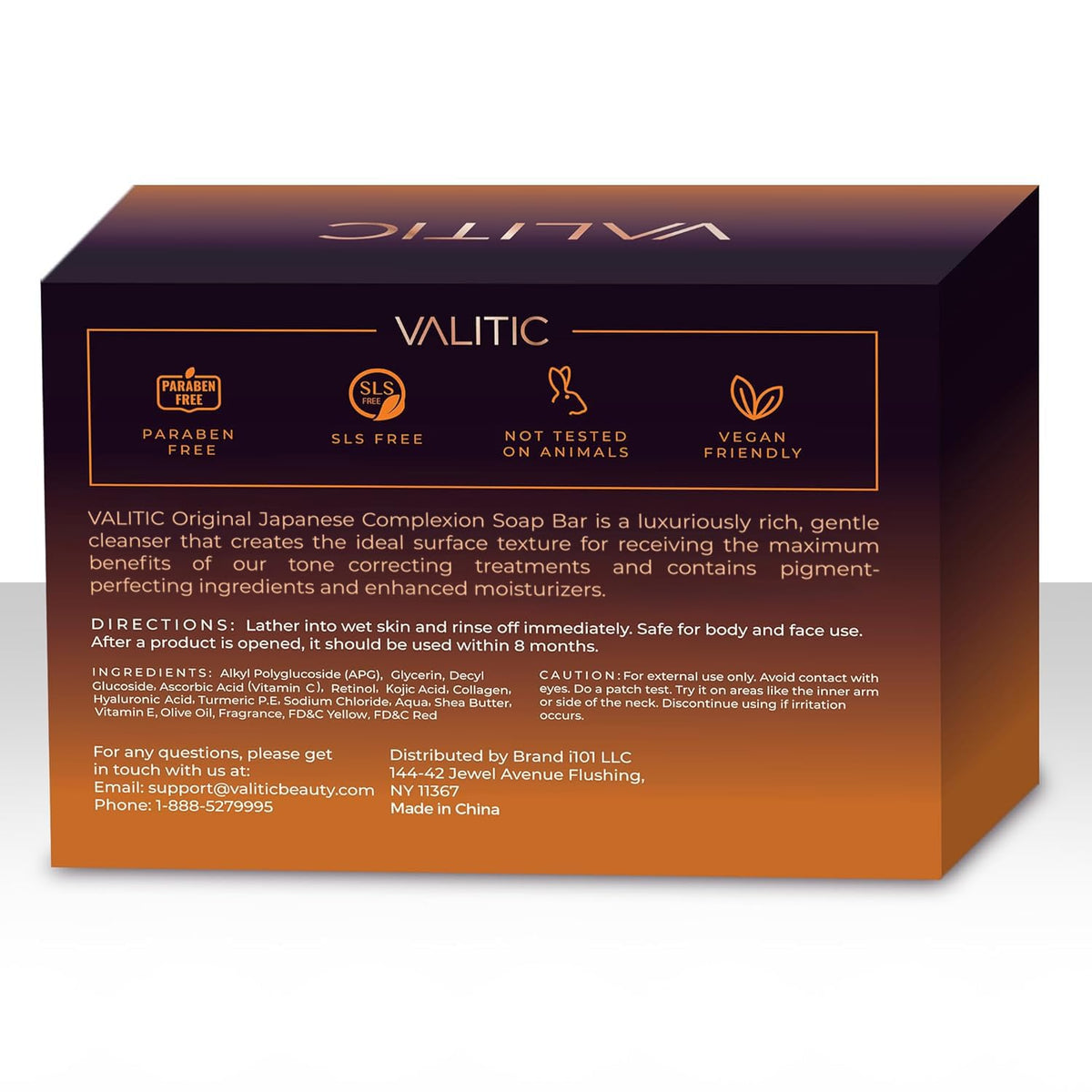 VALITIC Kojic Acid Cleansing Soap Bars with Vitamin C & Turmeric, Hydrating Formula 3.5 oz, 2 Pack with Holder
