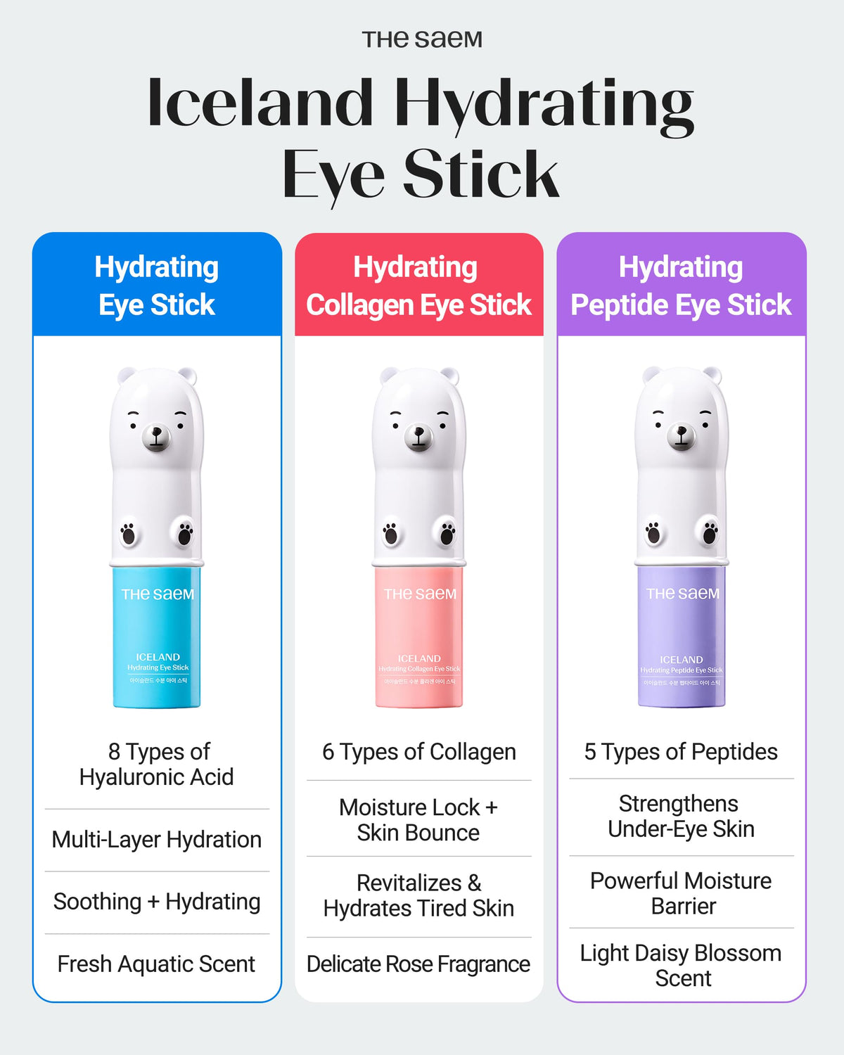 theSAEM Iceland Hydrating Eye Stick Bundle - Dual Action (2 Pack)