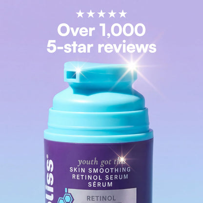 Bliss Retinol Serum Youth Got This Advanced Anti-Aging Formula - Reduces Fine Lines & Wrinkles - Dermatologist-Tested - Fragrance-Free & Vegan - 1 Fl Oz