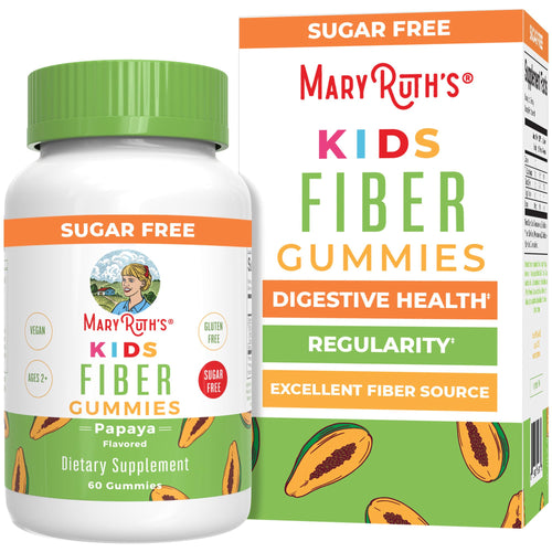 MARYRUTH'S Fiber Gummies for Kids - 2 Month Supply - Sugar Free - Kids Fiber Gummies Ages 4+ - Soluble Fiber Supplement - Gut Health & Digestion Support - 3g Fiber per Gummy - Vegan - 60 Count