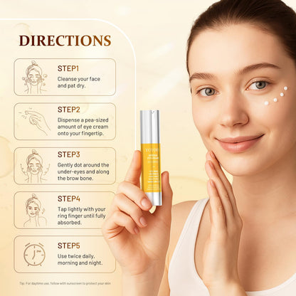 Rapid Retinol Eye Cream (0.67 fl oz) - Anti-Aging Treatment for Eye Bags, Dark Circles & Wrinkles - Hydrating Under Eye Moisturizer for Men & Women (Yellow Edition)