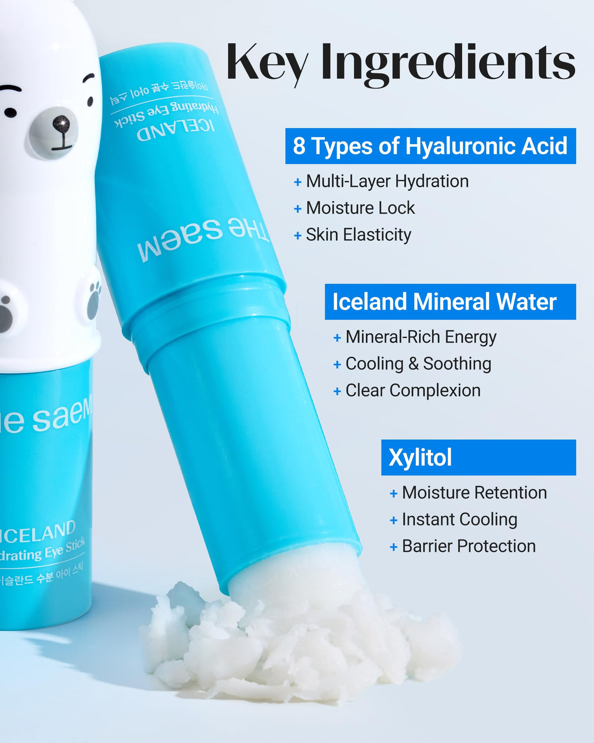 theSAEM Iceland Hydrating Eye Stick - Instant Cooling & Brightening (0.38 oz)