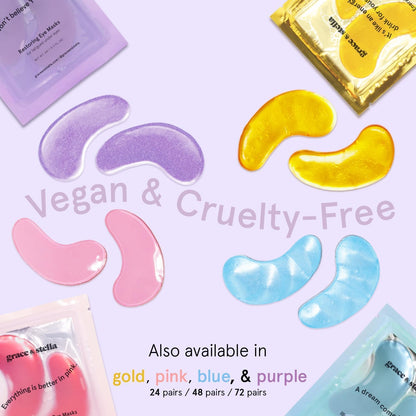 grace & stella Retinol & Purple Under Eye Patches - 6 Pairs - Restoring Gel Masks with Hyaluronic Acid