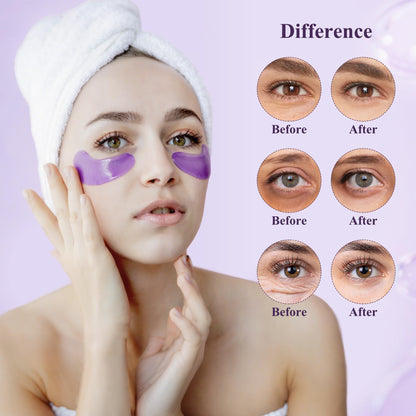 Lavender Collagen Under Eye Patches - 30 Pairs - Relaxing Eye Mask for Puffy Eyes, Dark Circles & Sleep Support