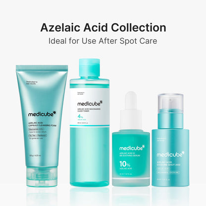 medicube Facial Cleanser Azelaic Acid Capsule Foam Cleanser - Soothing Daily Cleansing Foam For Troubled Skin & Excess Sebum Control - Uneven Skin with Niacinamide, Glycerin - Korean Skincare, 4.23 oz