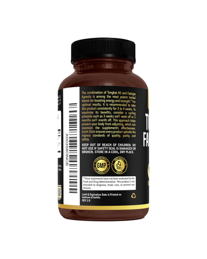 Fadogia Agrestis & Tongkat Ali Supplement for Men & Women - Energy, Strength & Vitality Support - USA Made, 3rd Party Tested (3 Month Supply)