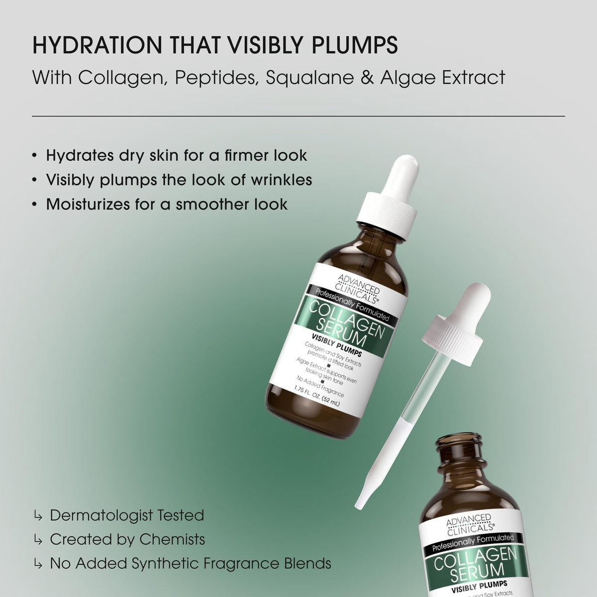 Advanced Clinicals Collagen & Hyaluronic Acid Duo - Fragrance-Free (52ml x 2)