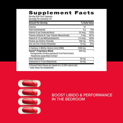 Testosterone Booster for Men - Free & Total Testosterone Support for Energy, Strength & Performance - GNC Mega Men Ultra (120 Count)