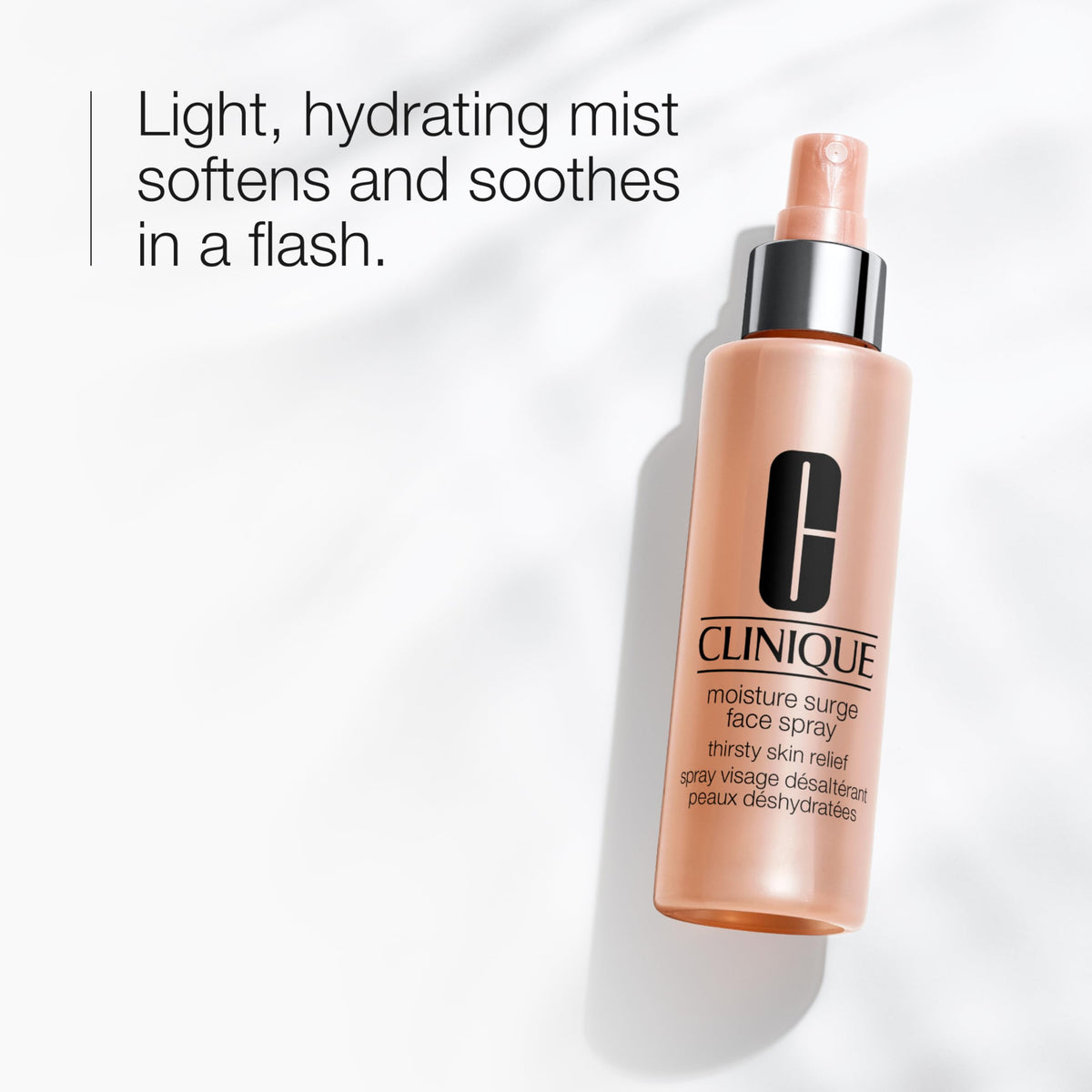 Clinique Moisture Surge Oil Free Face Spray Thirsty Skin Relief For Very Dry to Oily Combination Skin Types - Hydrating + Softening, 1 Fl Oz