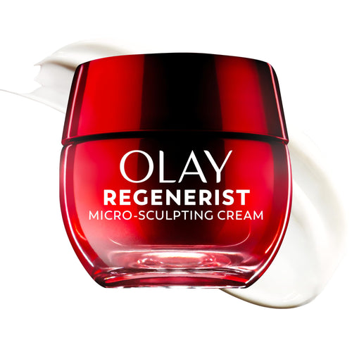 Olay Face Moisturizer, Regenerist Micro-Sculpting Facial Cream for Women - Anti-Aging, Anti-Wrinkle, Firming Skin Care - Triple Collagen Cream, Peptide Moisturizer, Hyaluronic Acid, Niacinamide, 1.7oz